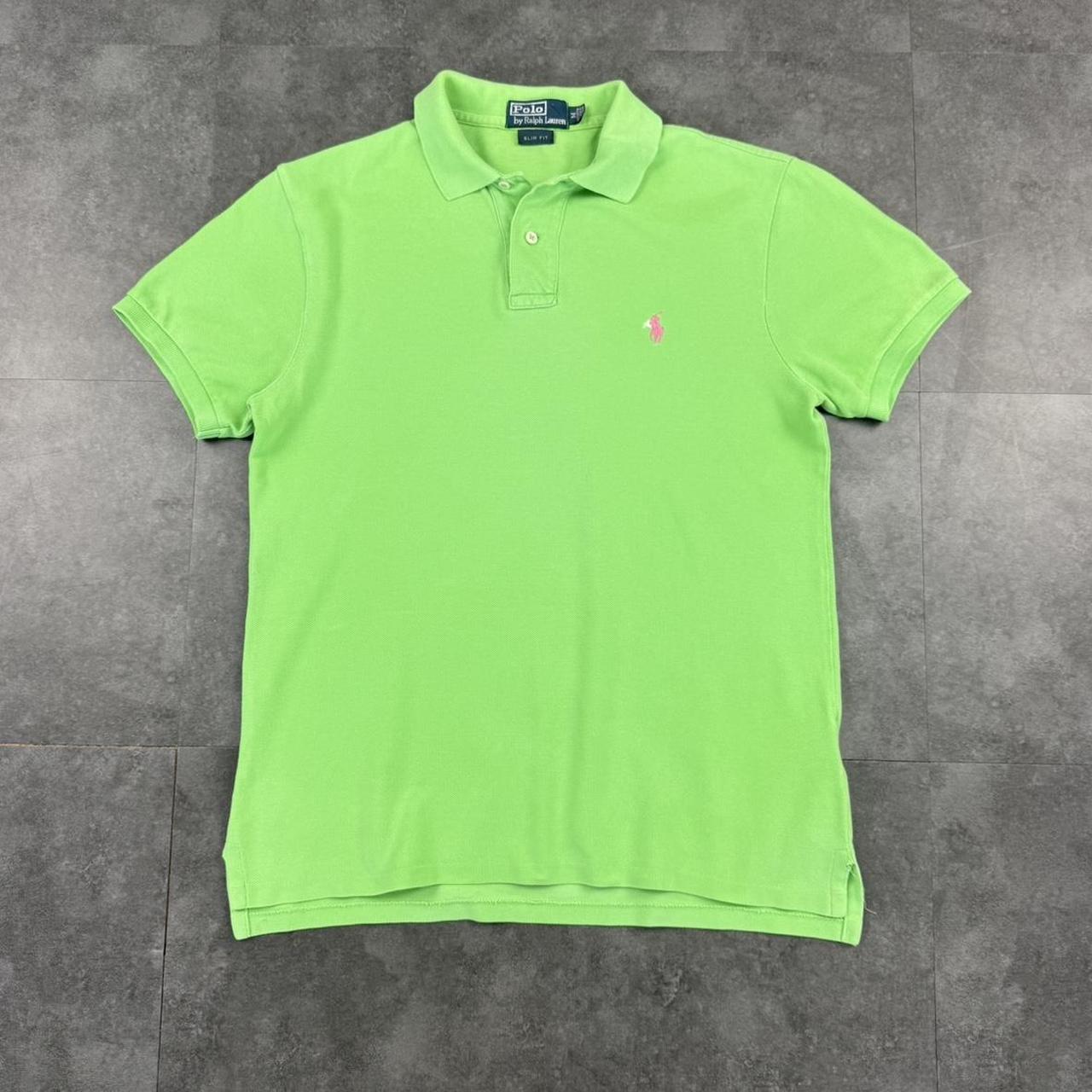 Polo Ralph Lauren 90s lime green polo shirt