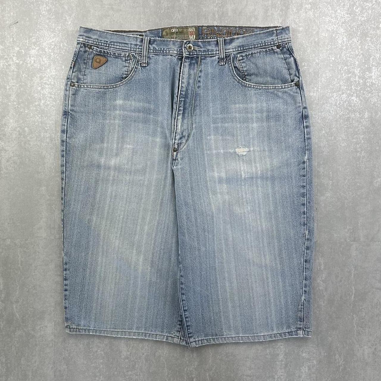 Akademik’s Japanese style 2000s spellout carpenter style jorts