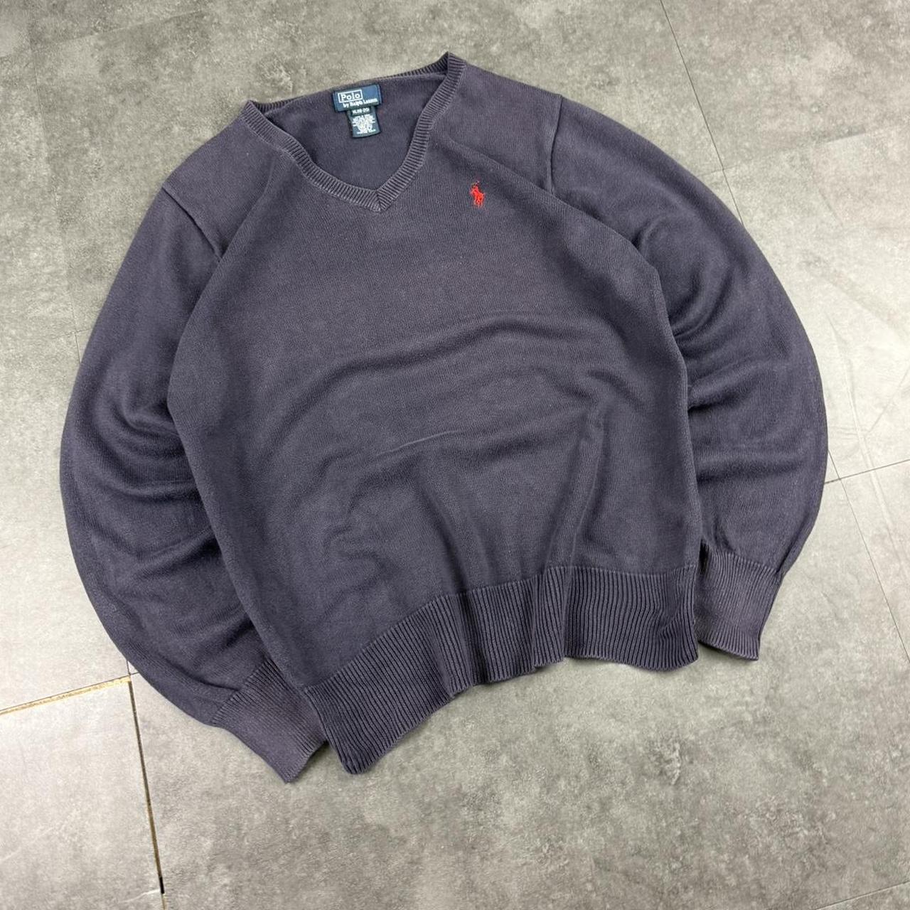 Polo Ralph Lauren 90s chunky knit v neck jumper