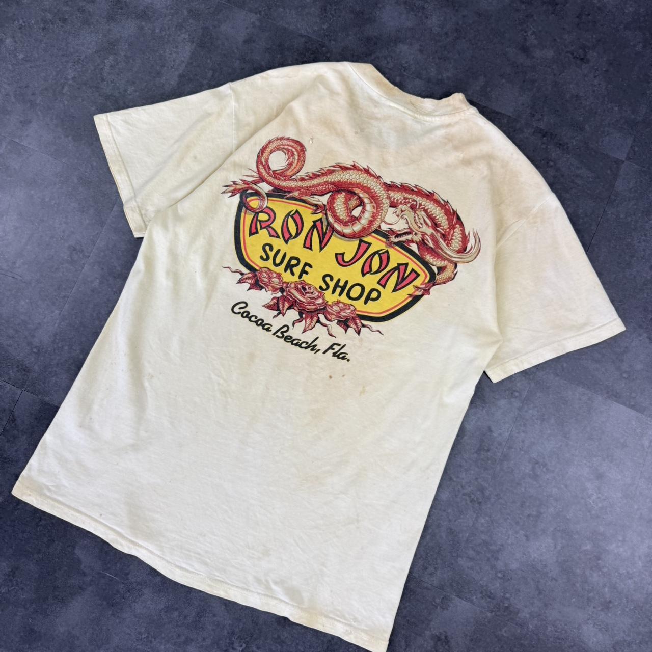 Ron John 2000s distressed print graphic logo streetwear T shirt