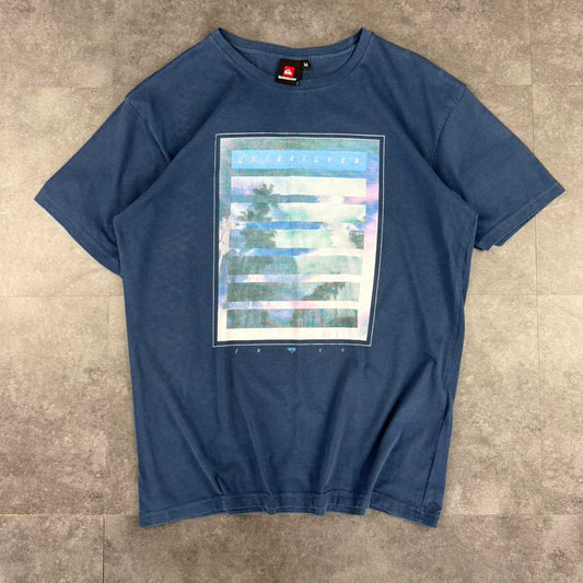 Quiksilver 2000s Surfwear spellout T shirt navy
