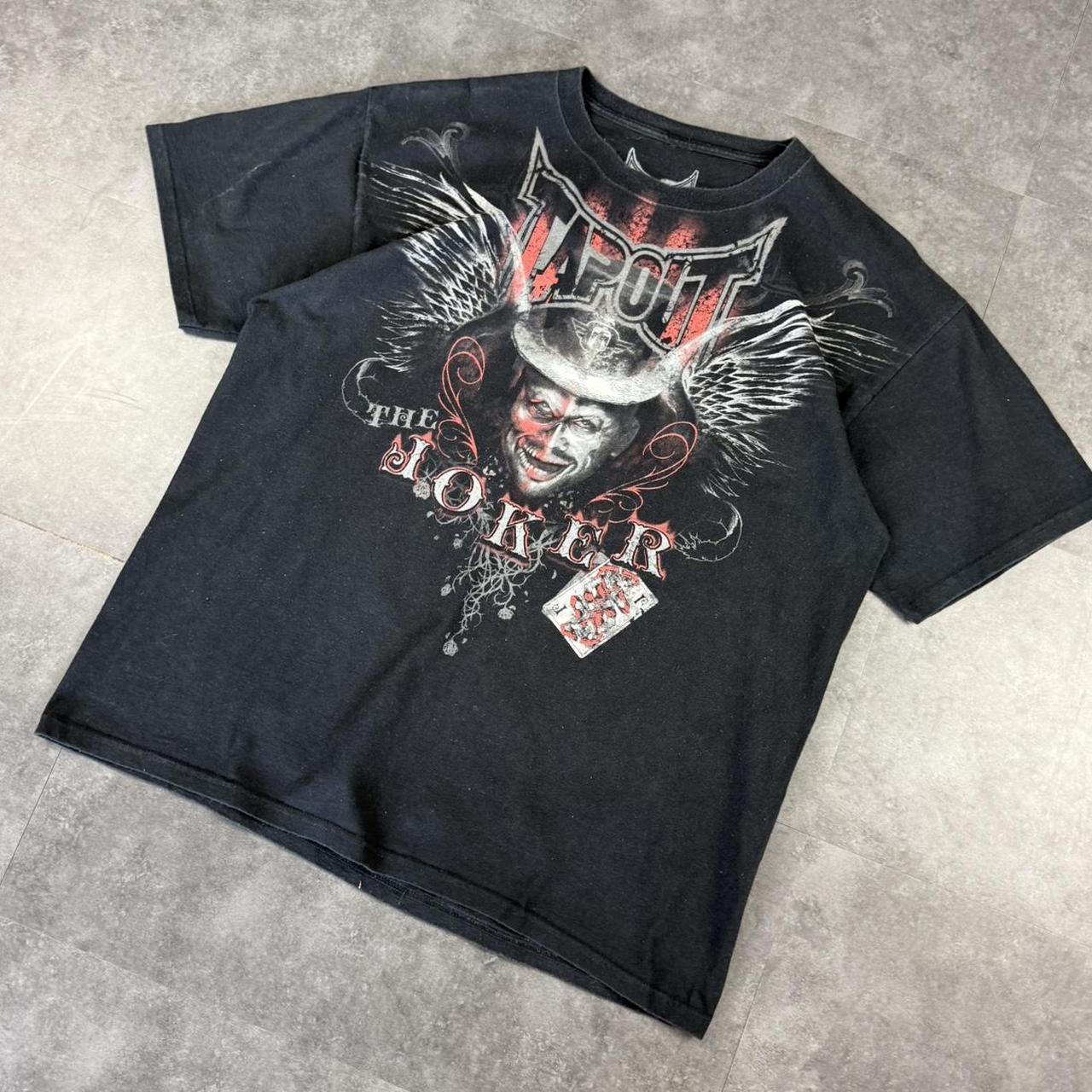 Tapout 2000s skate mma elite affliction Spellout graphic T shirt