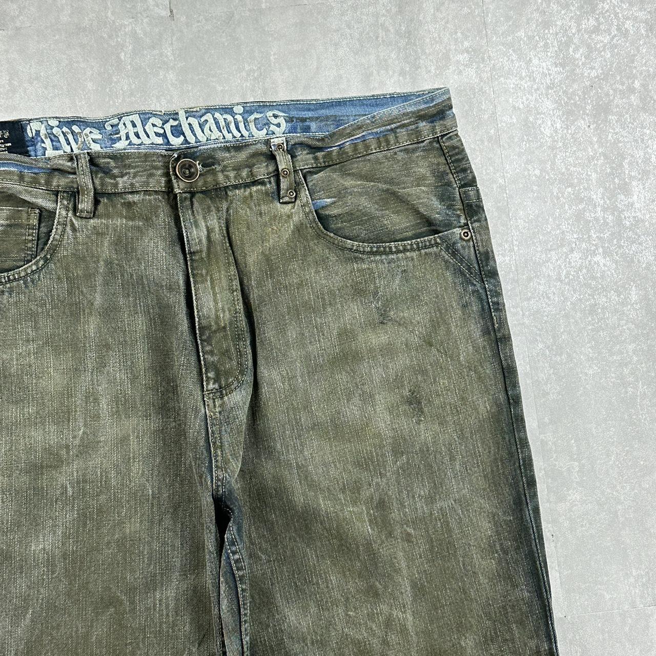 Life Mechanics Japanese style 2000s spellout carpenter fit skate jorts