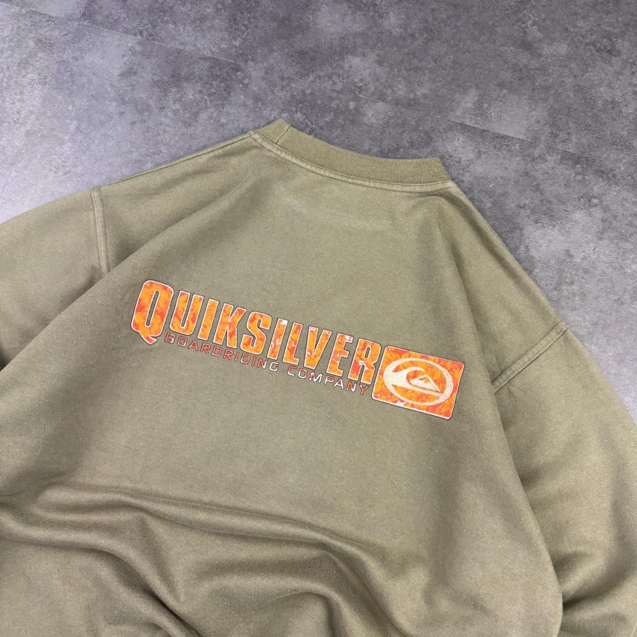 Quiksilver Vintage 2000s Surfwear hiphop big embroidered streetwear surf sweatshirt
