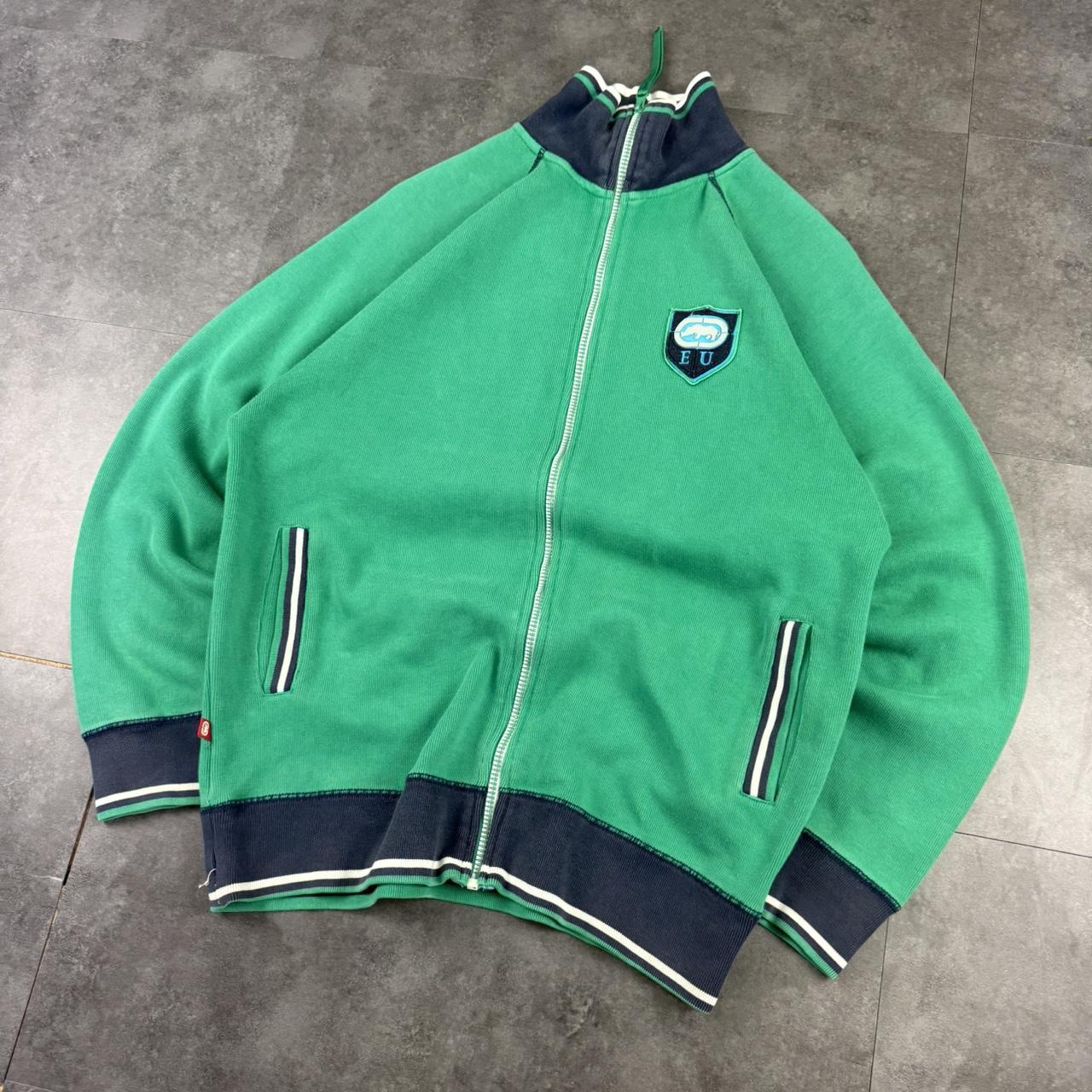 Vintage Ecko Unltd 90s streetwear hiphop big embroidered zip sweatshirt