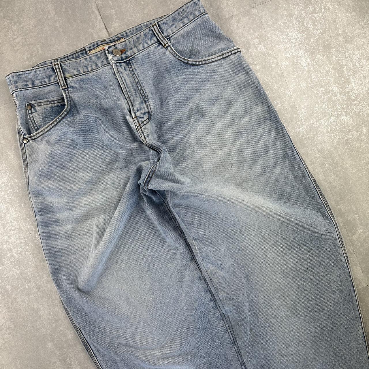 Japanese style denim 2000s spellout carpenter fit skate jeans