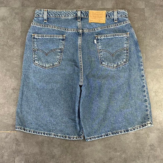 Levi 2000s 560 white tag carpenter baggy skate denim short Jorts