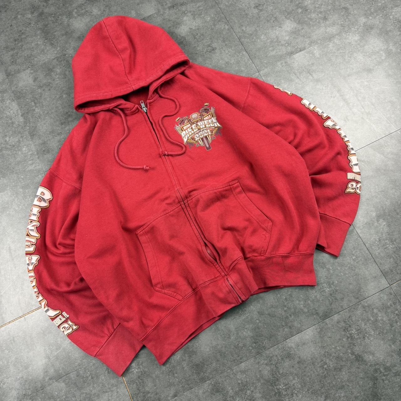 Daytona Bike Weeks 2000s biker choppers chunky big boxy zip hoodie