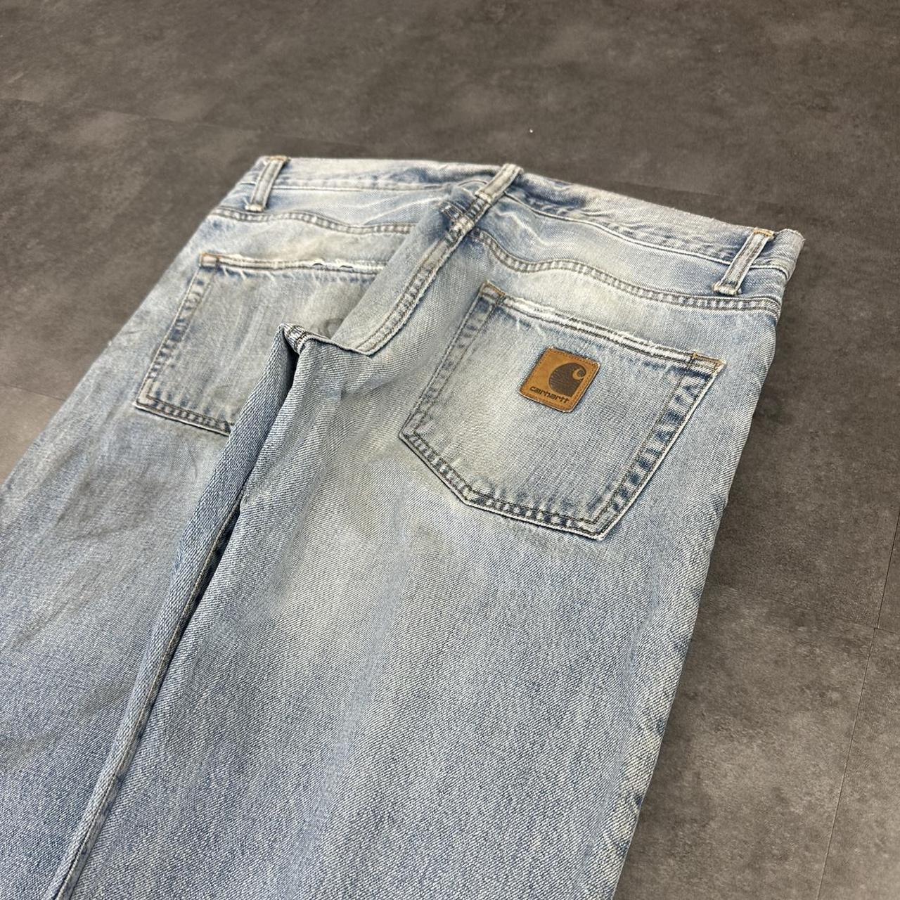 Carhartt 2000s dungaree workwear comfort fit denim cargo trousers