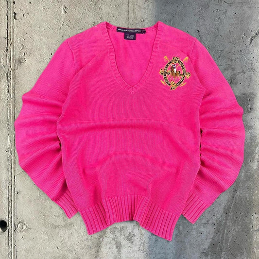 Polo Ralph Lauren PRL & co 90s cotton V neck Jumper