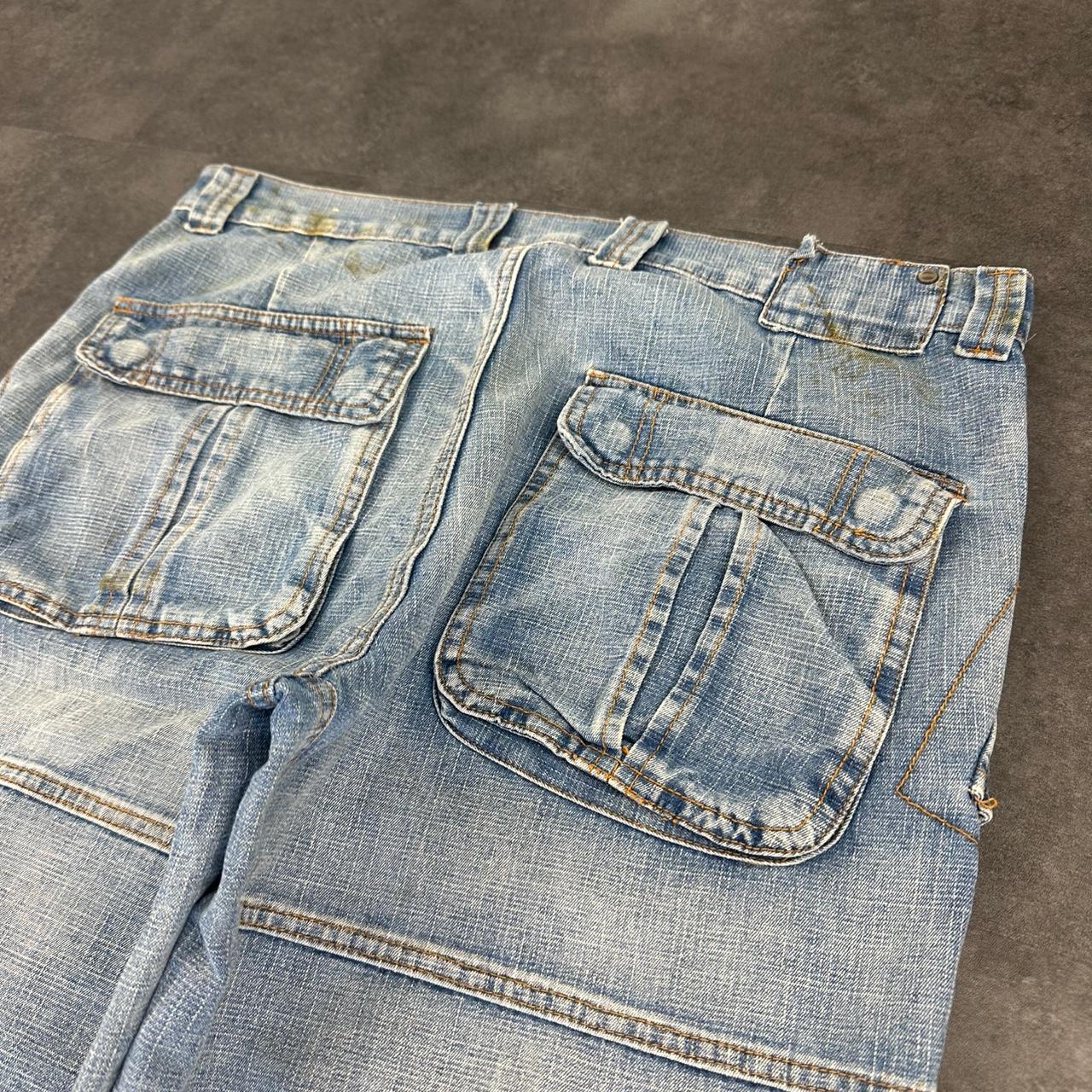 T-Traxx 2000s Vintage Baggy HipHop Y2k printed cargo Jorts