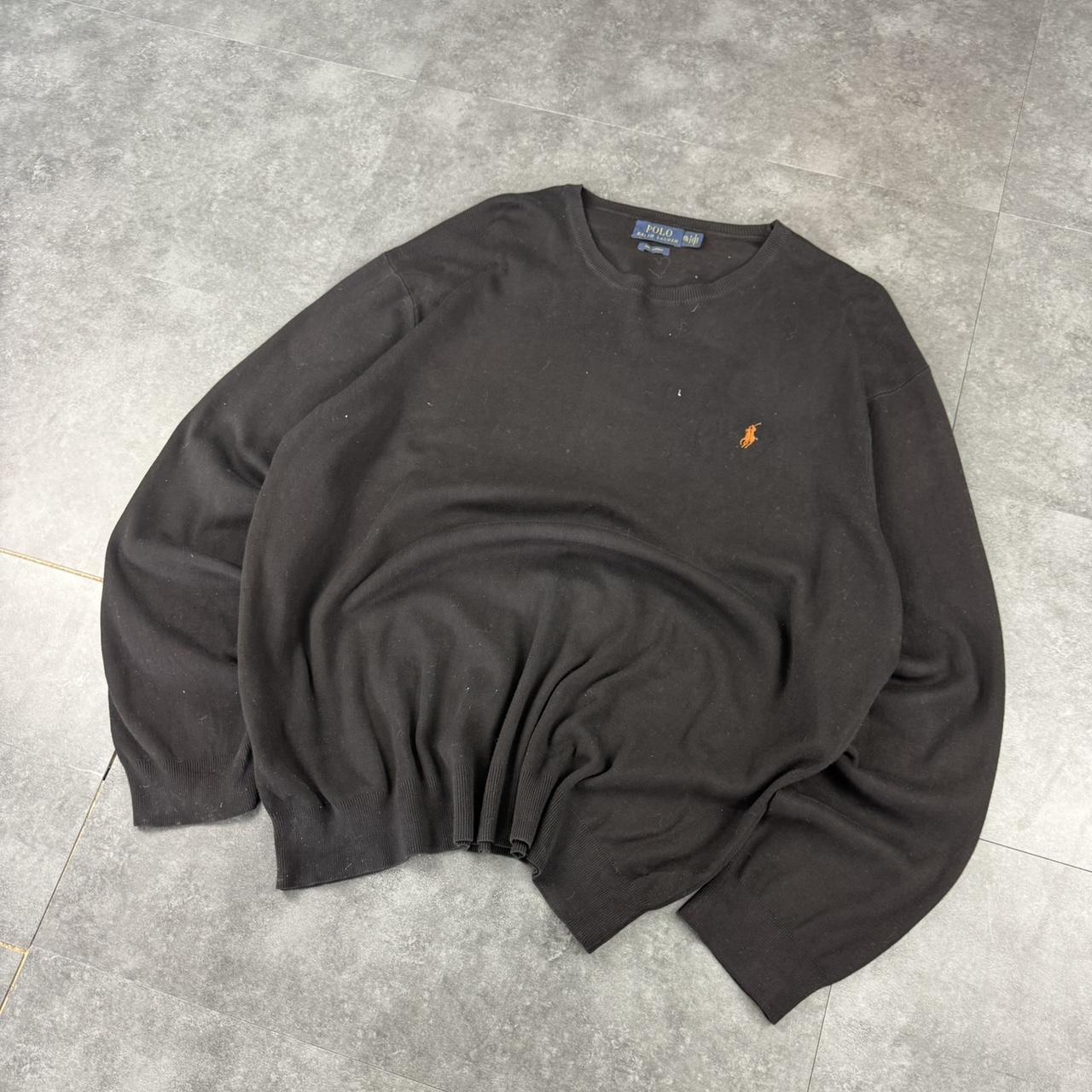 Polo Ralph Lauren 90s cotton knit black jumper