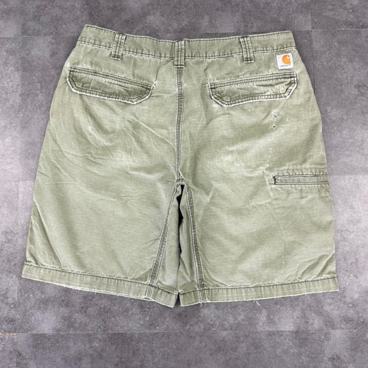 Carhartt 2000s dungaree workwear comfort fit cargo shorts