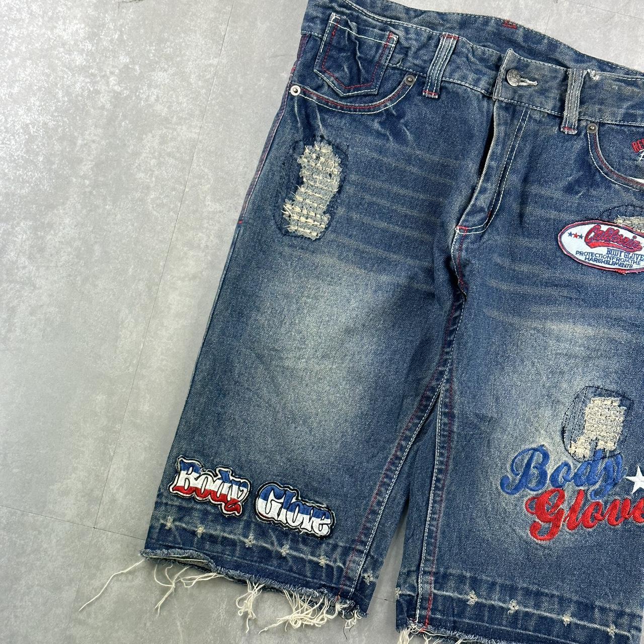 Japanese style 2000s spellout carpenter fit skate cargo jorts