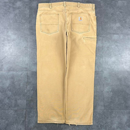 Carhartt 2000s dungaree workwear comfort fit denim cargo trousers