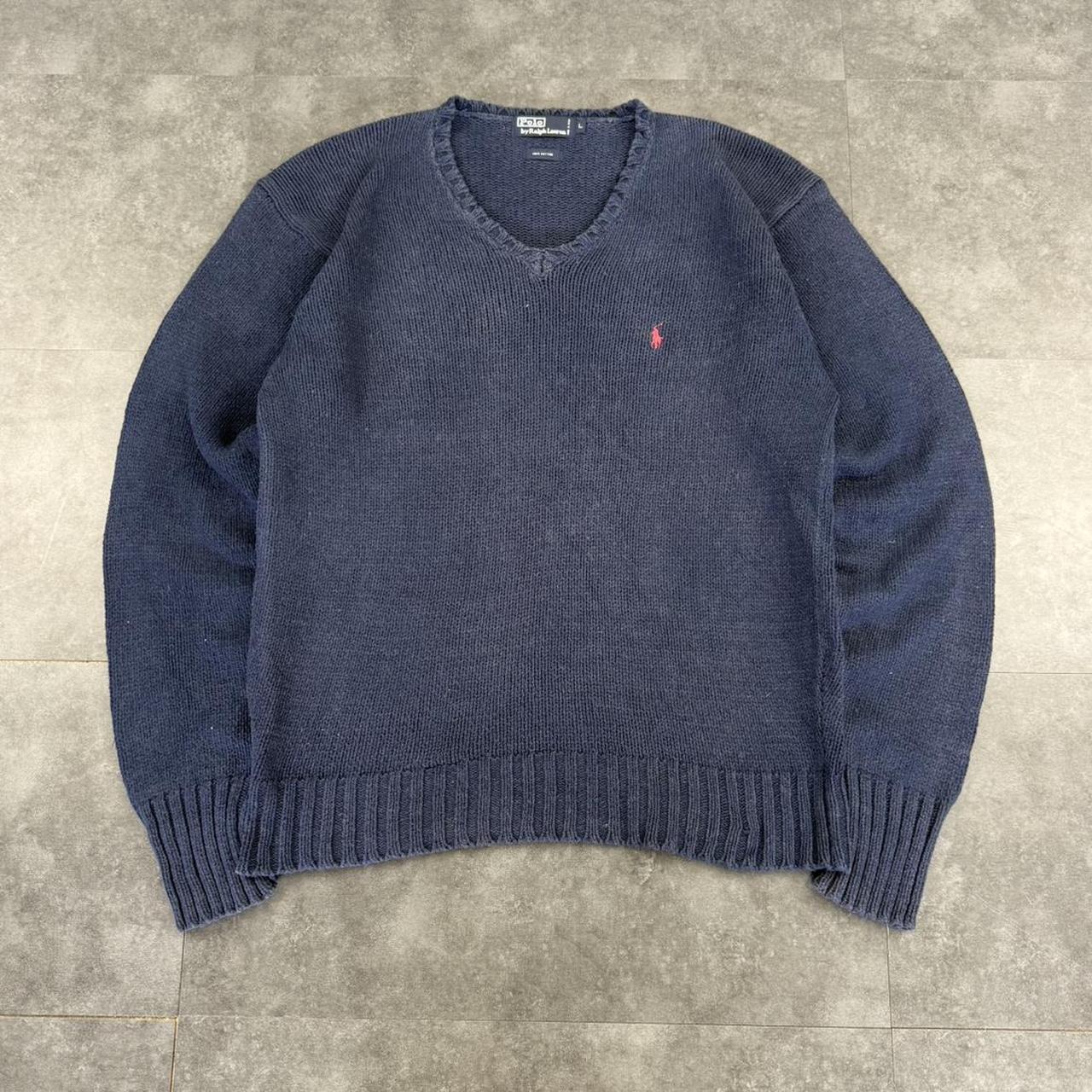 Polo Ralph Lauren 90s chunky knit v neck jumper