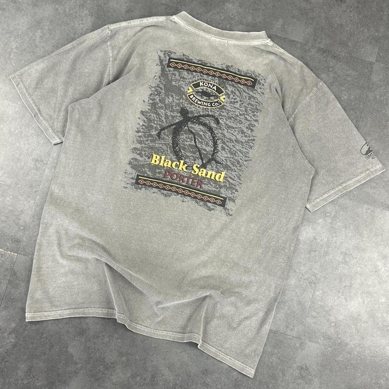 Kona Brewing Co 2000s Surf Print graphic logo lizard T shirt
