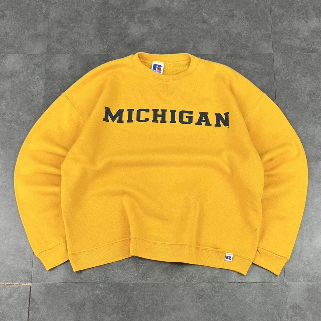 Russell Athletic 2000s Michigan print workwear sweatshirt