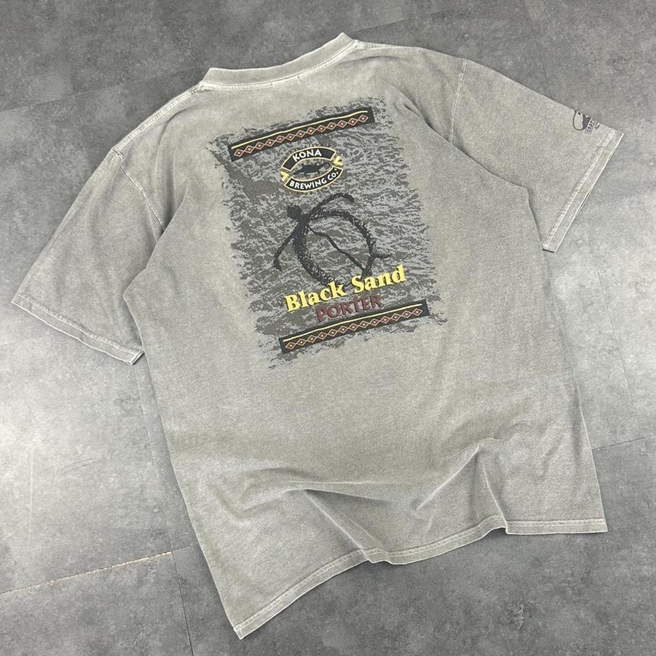 Kona Brewing Co 2000s Surf Print graphic logo lizard T shirt