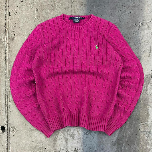 Polo Ralph Lauren 90s heavyweight chunky cable knit pullover knit Jumper