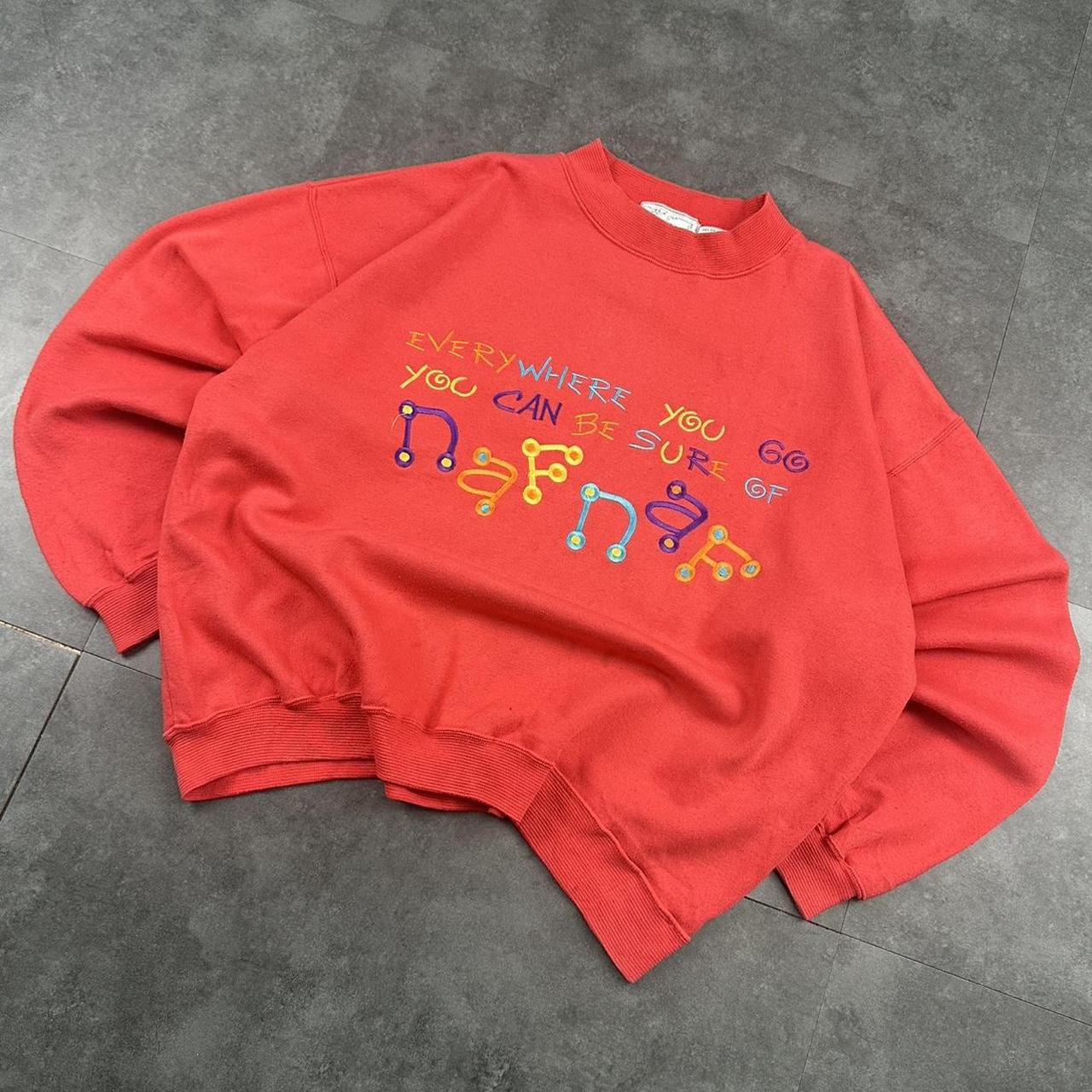 Naf Naf 2000s vintage big Logo classic embroidered sweatshirt