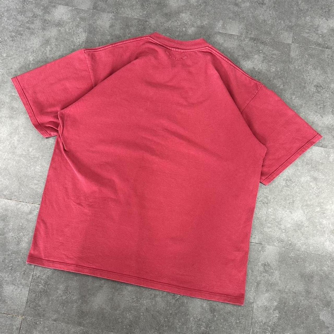Simply Red T 2000s Y2K front and back logo embroidered design