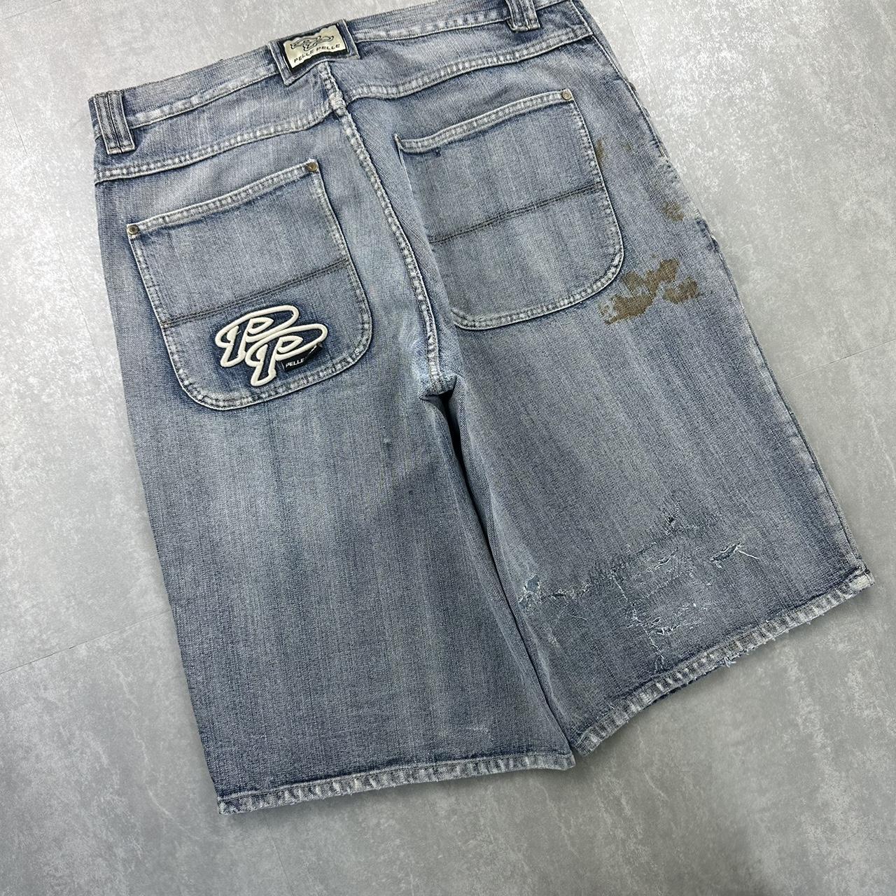 Pelle pelle Japanese style 2000s spellout carpenter style jorts