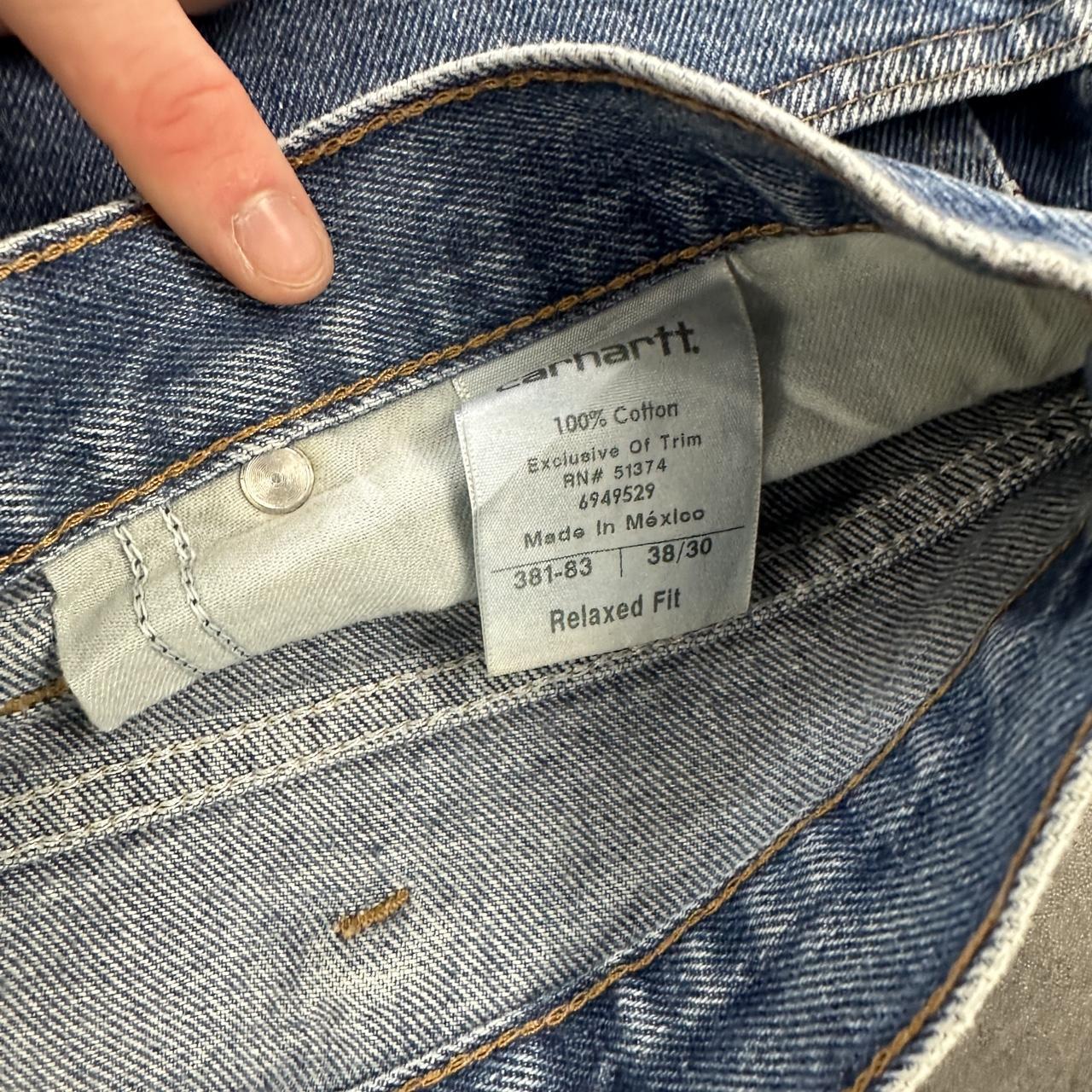 Carhartt 2000s dungaree workwear comfort fit denim cargo trousers