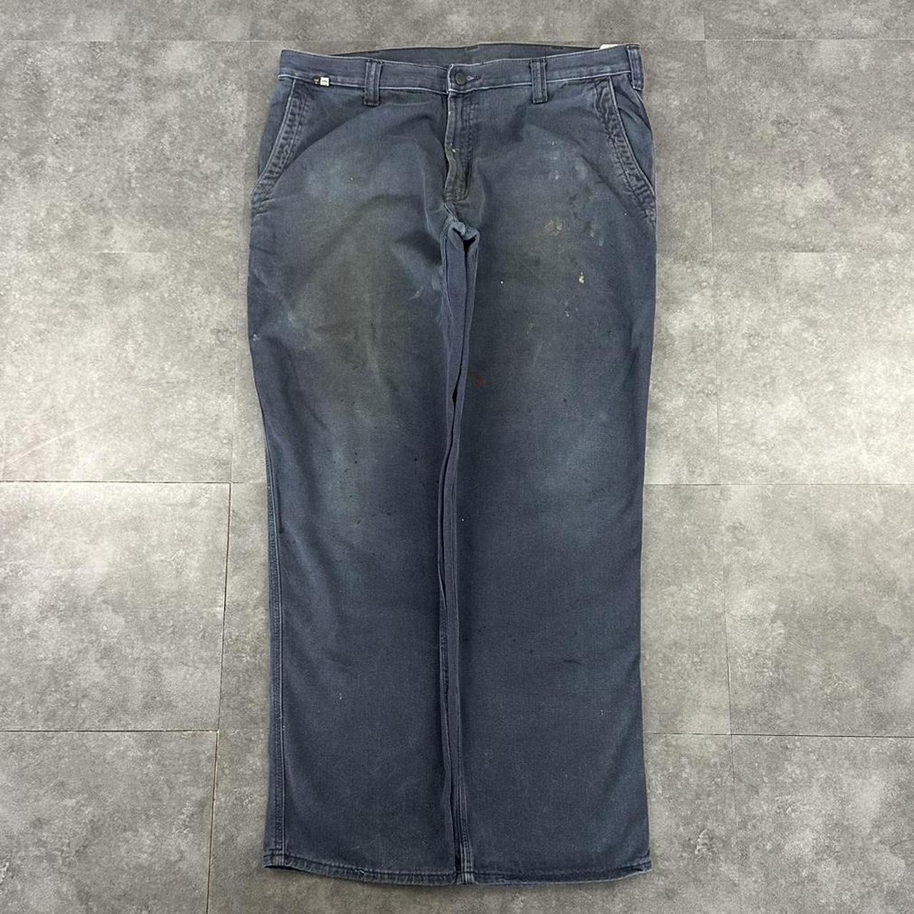 Carhartt 2000s dungaree workwear comfort fit denim cargo trousers