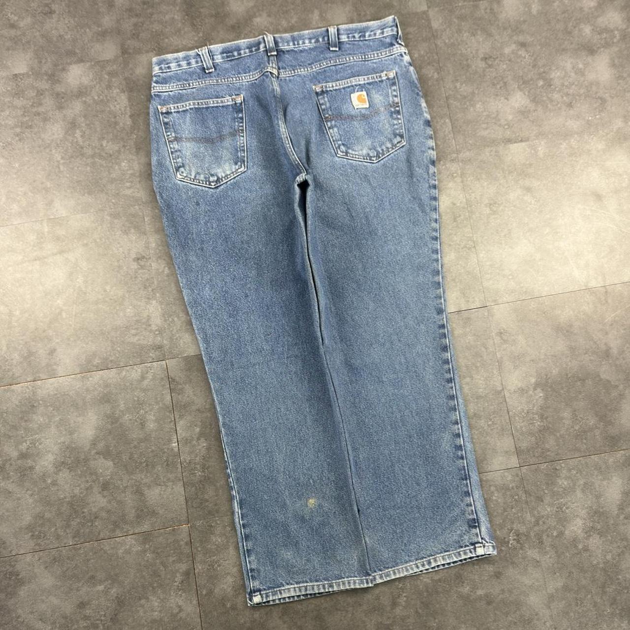 Carhartt 2000s dungaree workwear comfort fit denim cargo trousers