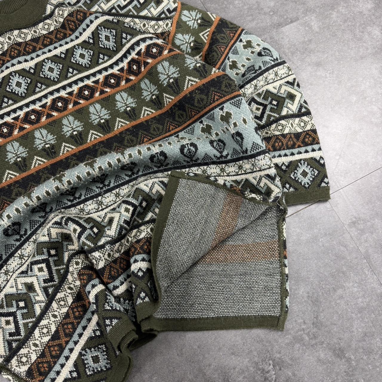 City limit 90s chunky knit made in Australia Aztec print jumper