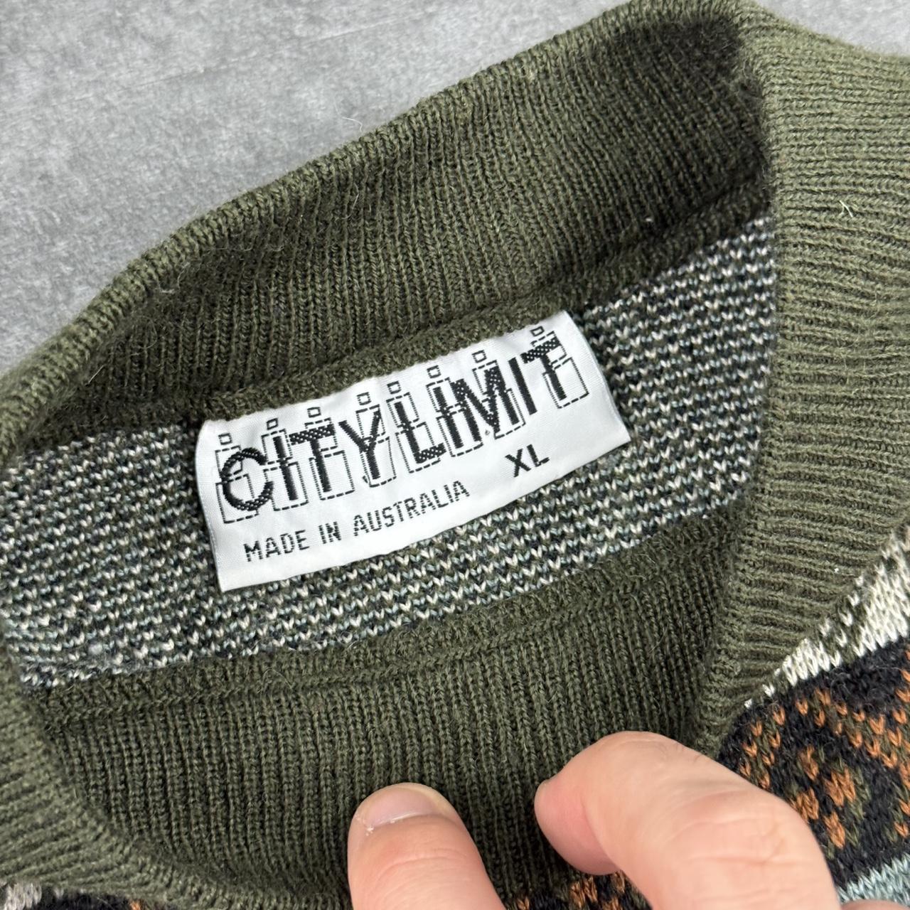 City limit 90s chunky knit made in Australia Aztec print jumper