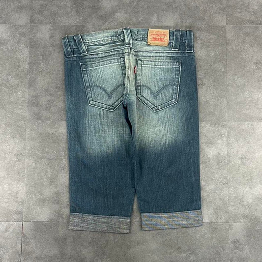 Levi’s 501 2000s dungaree workwear comfort fit denim shorts jorts