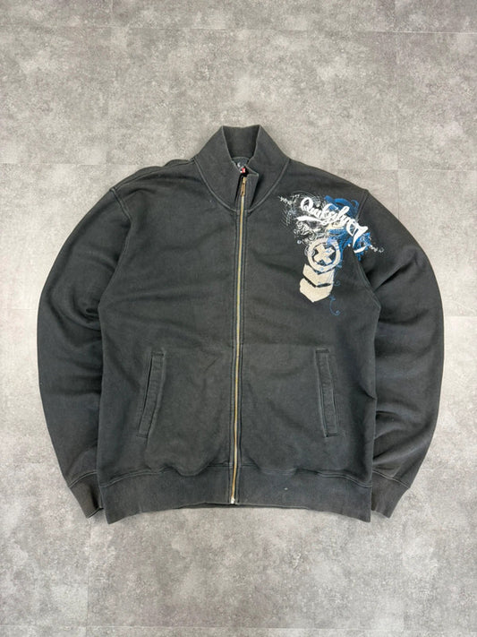 Quiksilver 2000s Full Zip Vintage Embroidered Surfwear Sweatshirt 90s Y2k