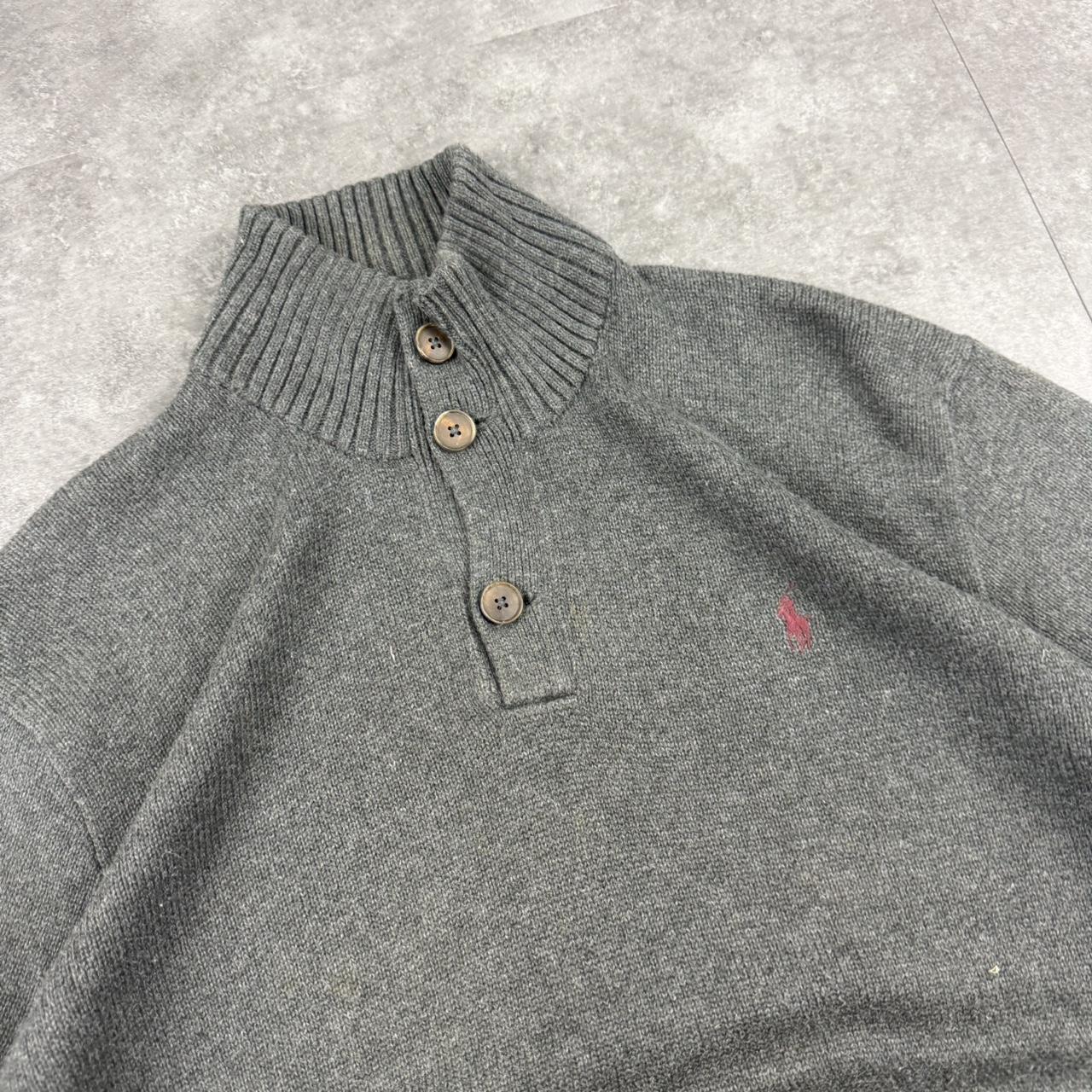 Polo Ralph Lauren 90s chunky knit 1/4 button jumper