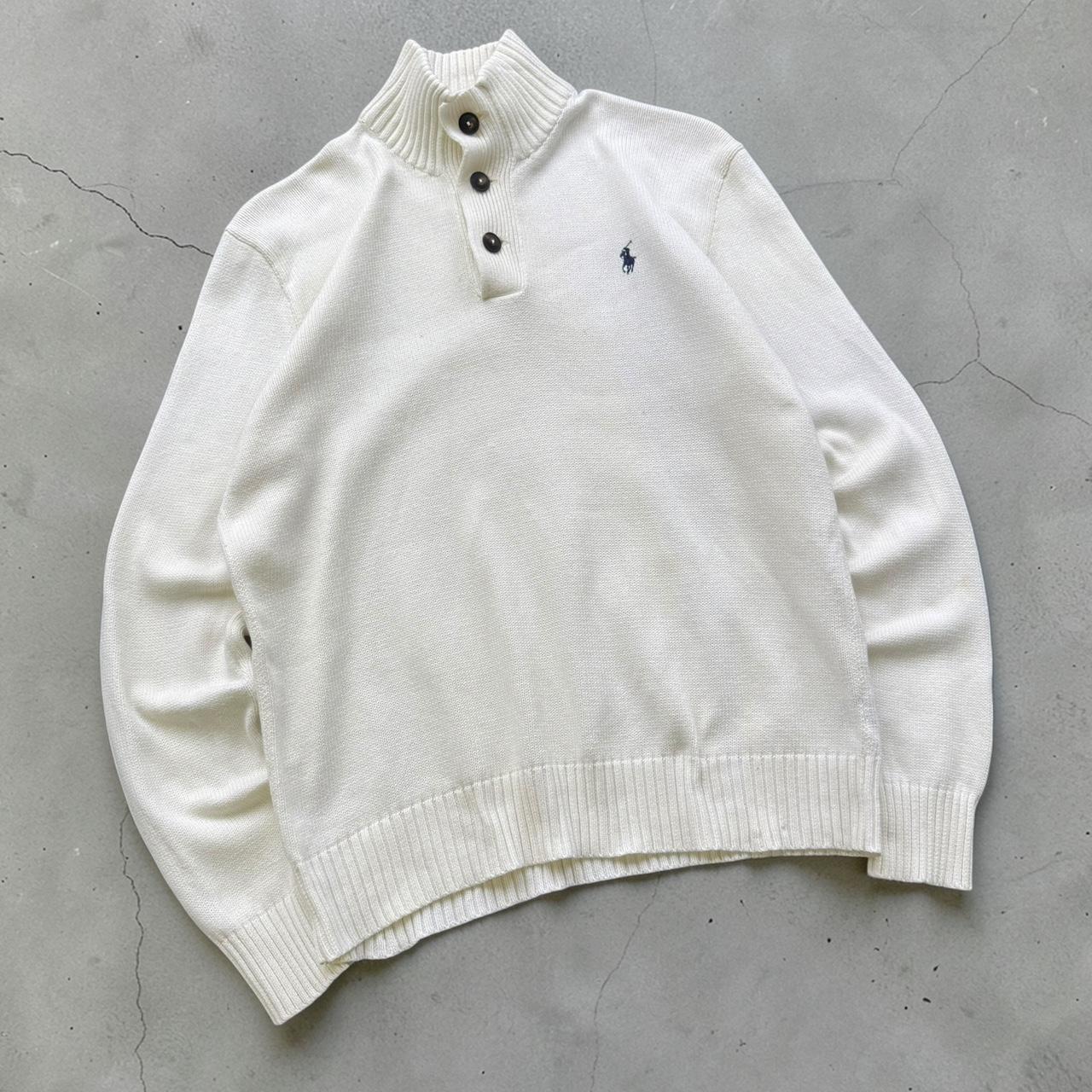 Polo Ralph Lauren 90s chunky knit heavyweight button neck jumper