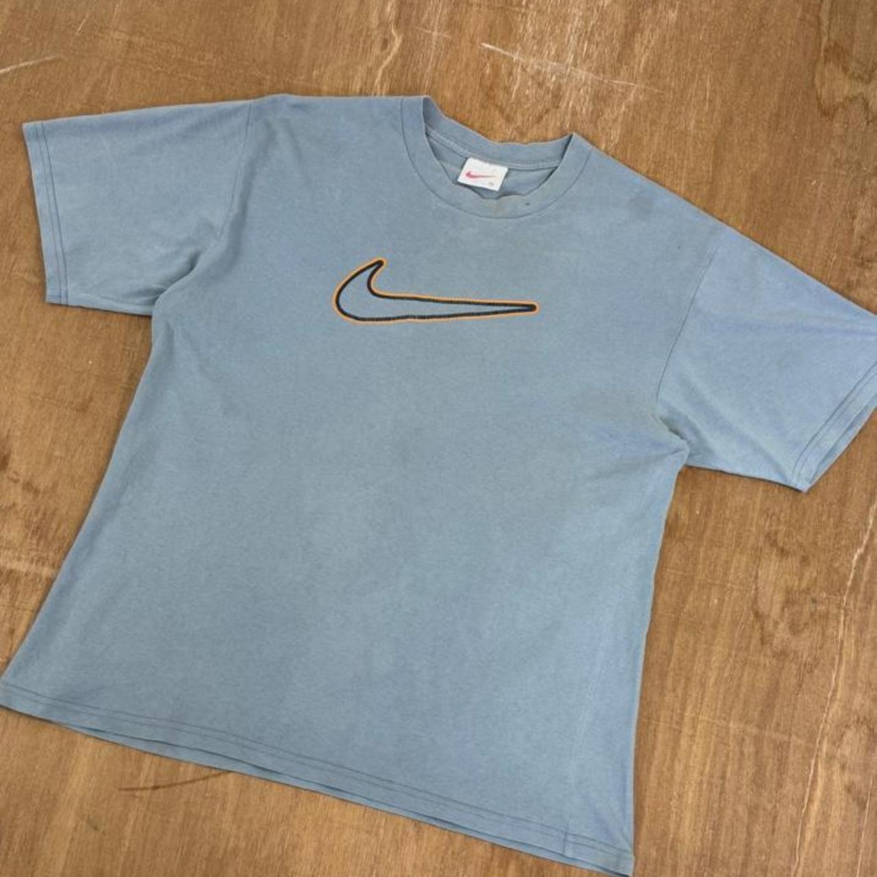 Vintage 90s Nike blue/grey Y2K T-Shirt