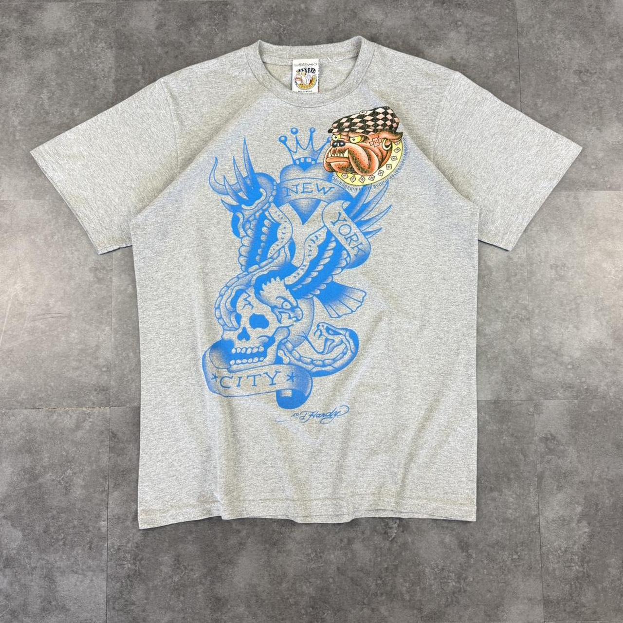 Ed Hardy New York 2000s vintage grunge bulldog spellout T shirt