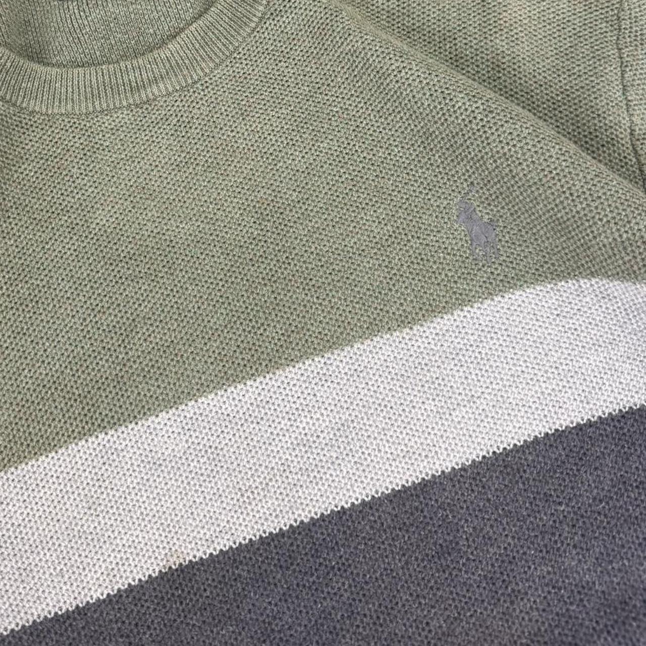 Polo Ralph Lauren 90s Sun bleached two tone Style knit Sweatshirt