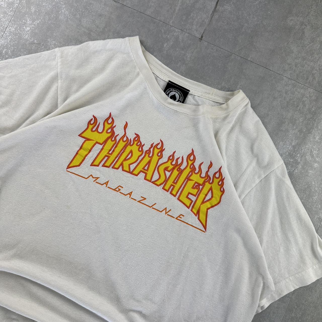 Thrasher skateboards 2000s spell out t shirt