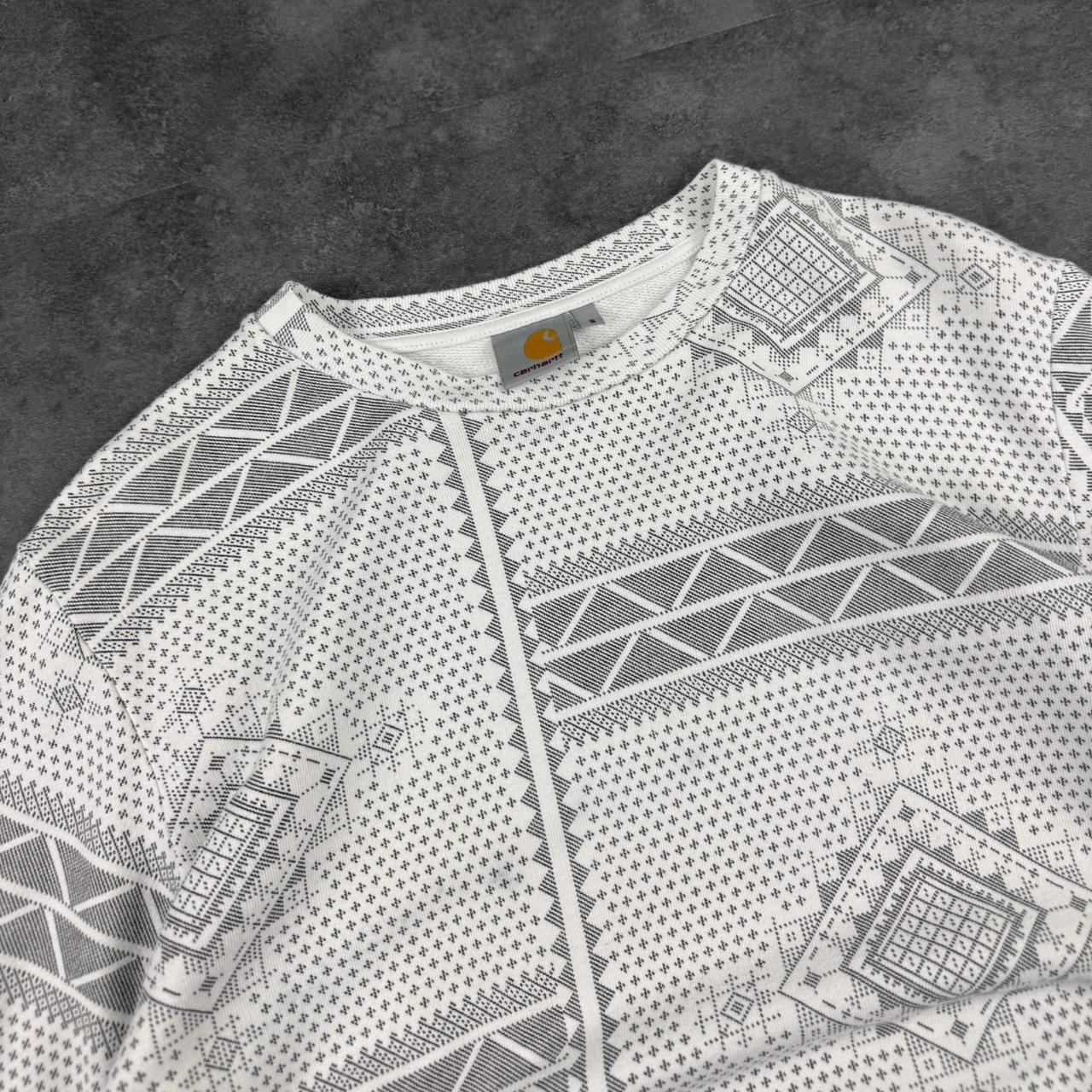 Carhartt 2000s abstract workwear mini logo classic embroidered sweatshirt