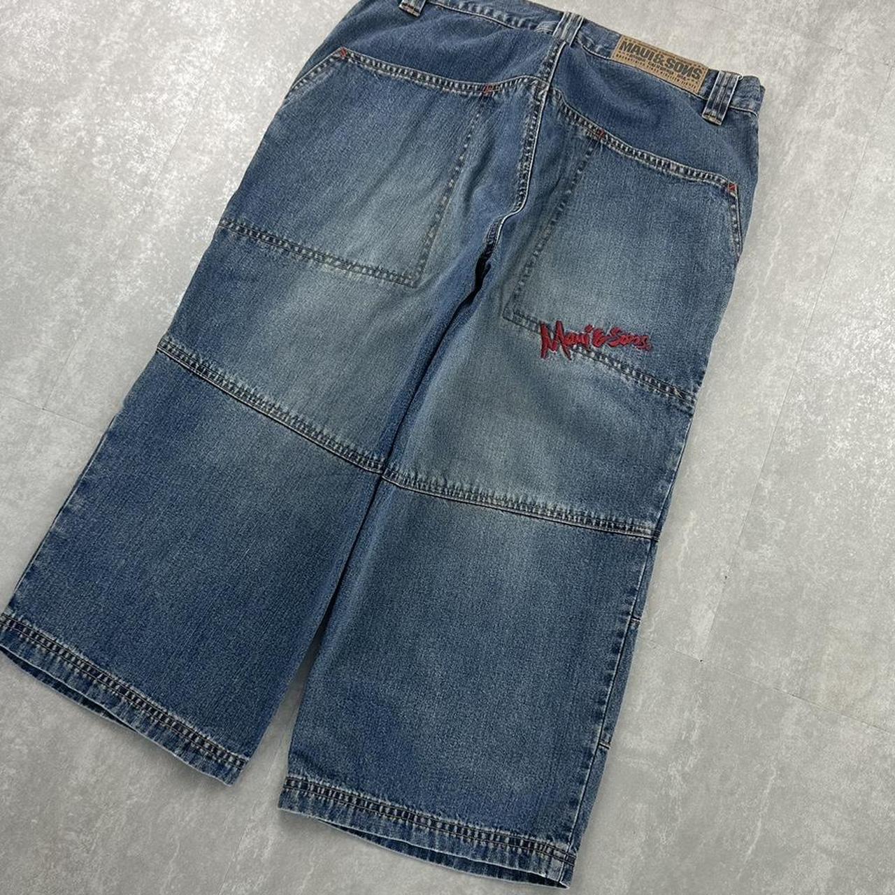 Japanese style 2000s spellout carpenter style jorts