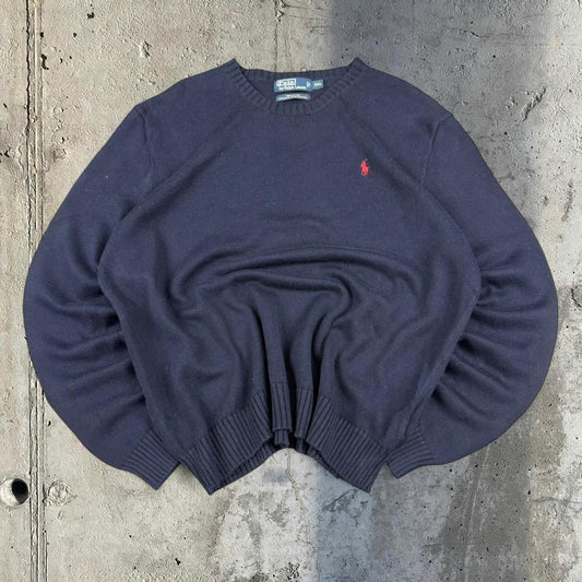 Polo Ralph Lauren 90s super chunky knit heavyweight fisherman’s jumper