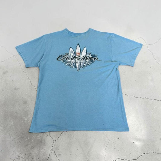 Quiksilver Surfwear light blue Y2K T-Shirt