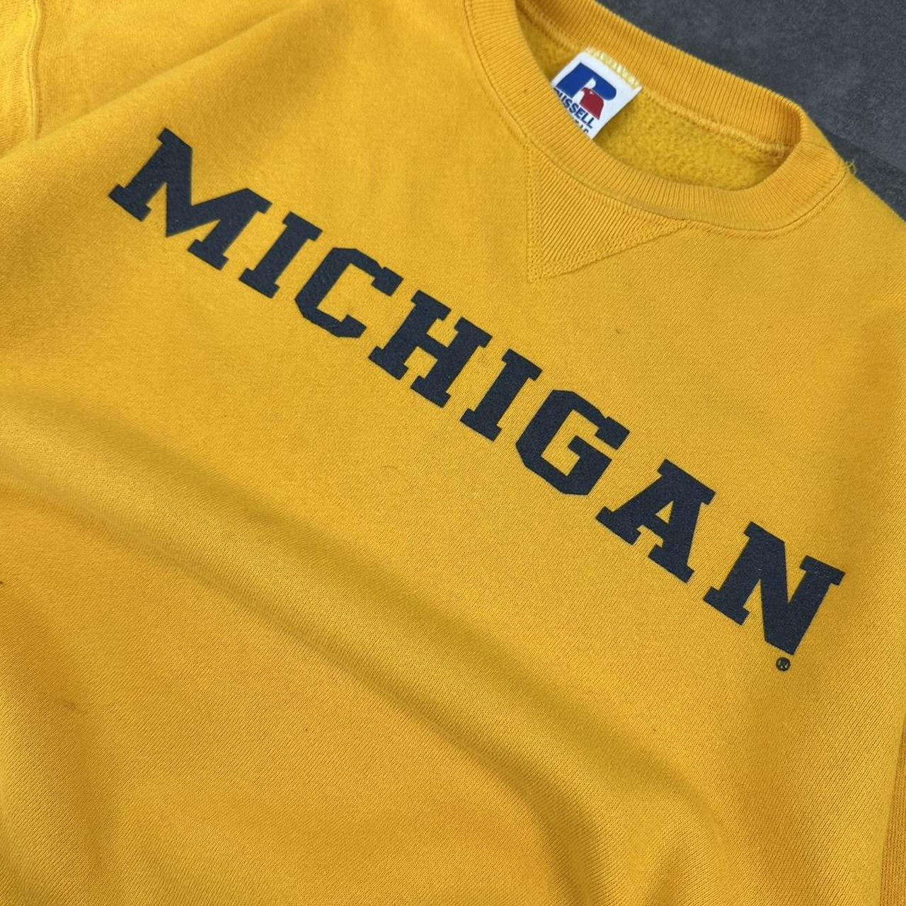 Russell Athletic 2000s Michigan print workwear sweatshirt