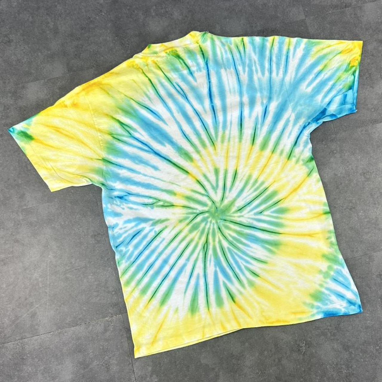 Hanes Beefy T 2000s Print graphic Tie dye T shirt