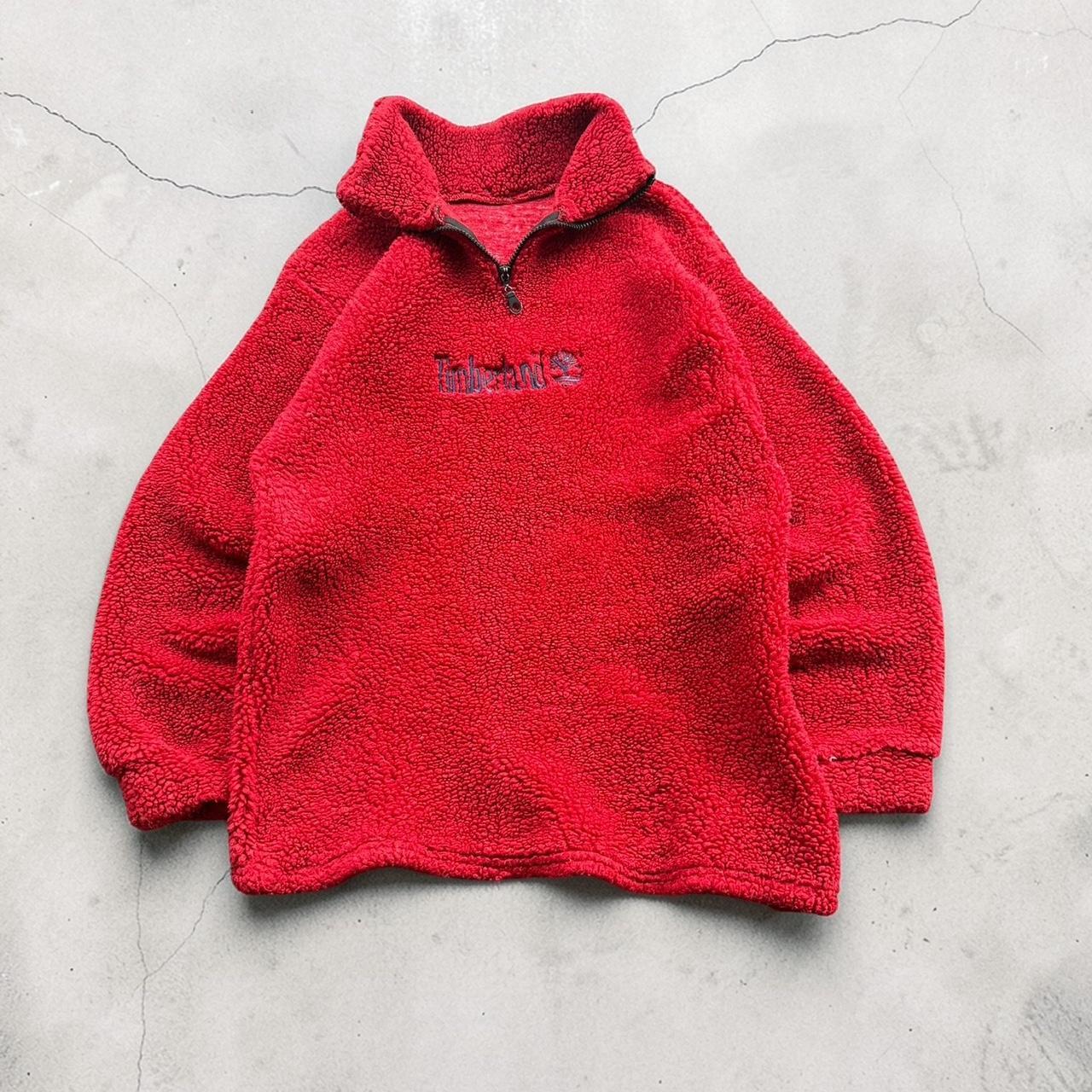 Timberland Vintage Y2K 90s spellout embroidered Sherpa fleece