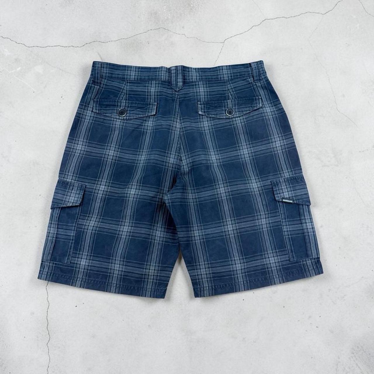 Quiksilver checked Surfwear Y2K cargo shorts