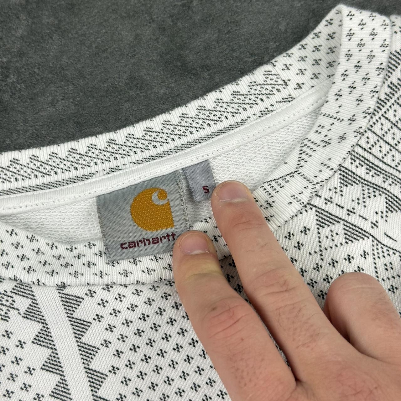Carhartt 2000s abstract workwear mini logo classic embroidered sweatshirt