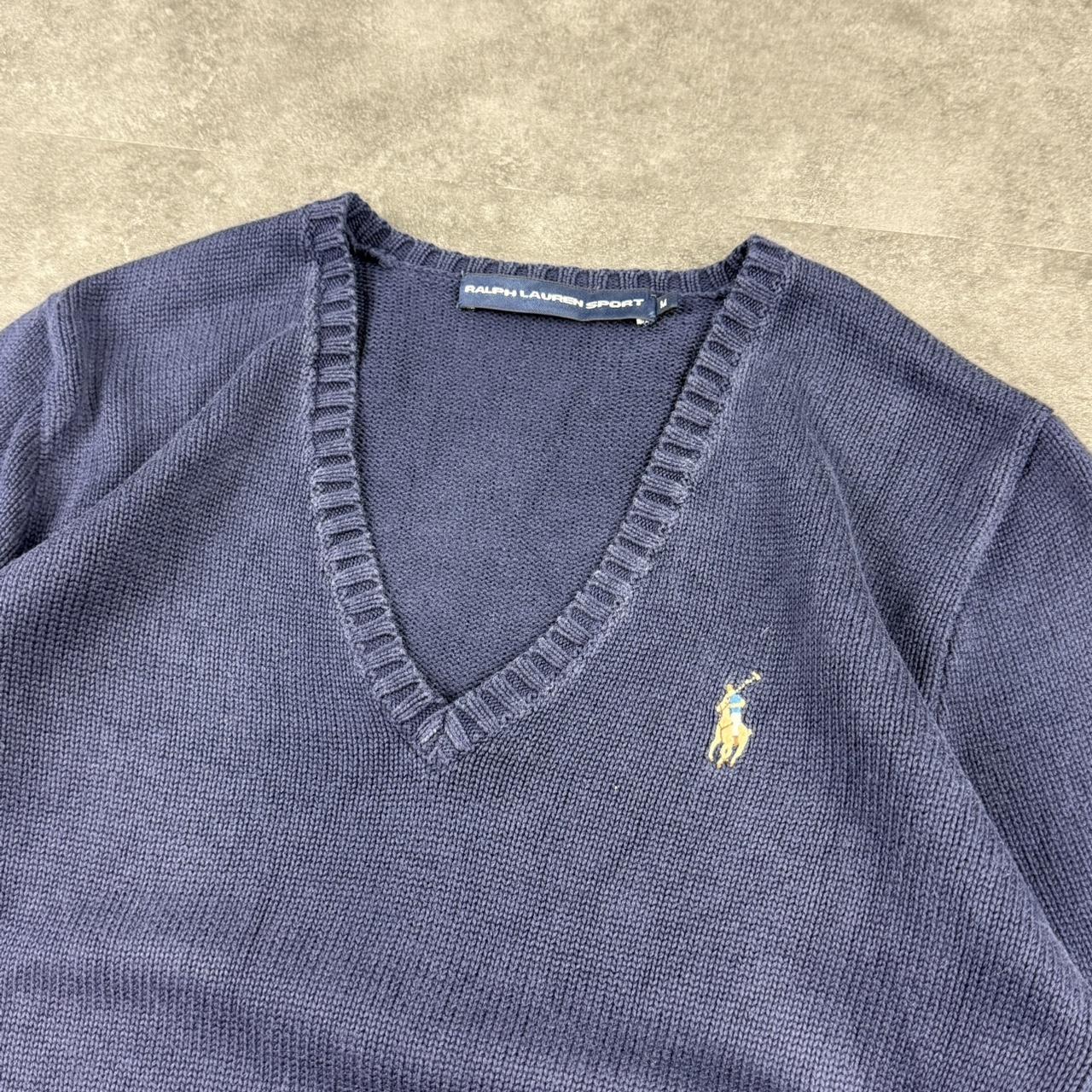 Polo Ralph Lauren sport 90s heavyweight chunky knit pullover v neck Jumper